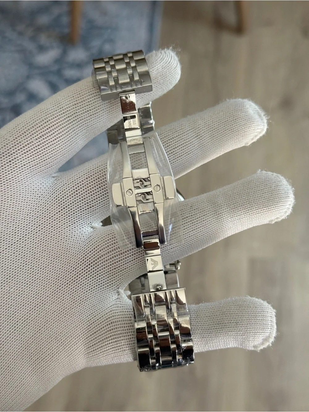 Emporio Armani Silver and Black Men's Chronograph Watch